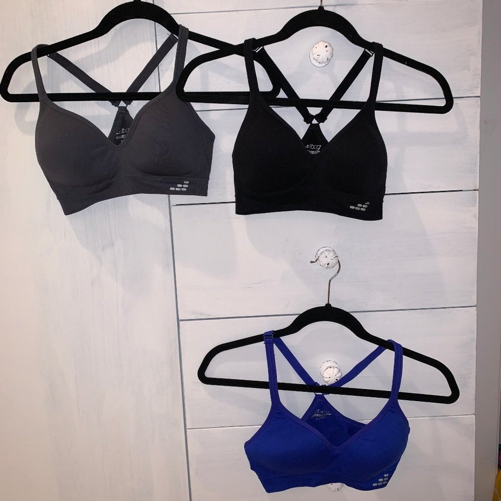 Sports Bra Set; Black, Gray, Blue